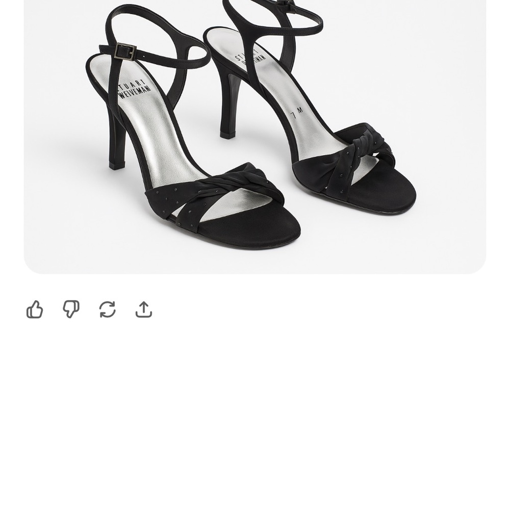 Stuart Weitzman Black Strappy Heels